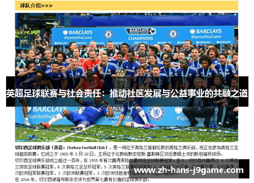 英超足球联赛与社会责任:推动社区发展与公益事业的共融之道 英超足球联赛与社会责任:推动社区发展与公益事业的共融之道