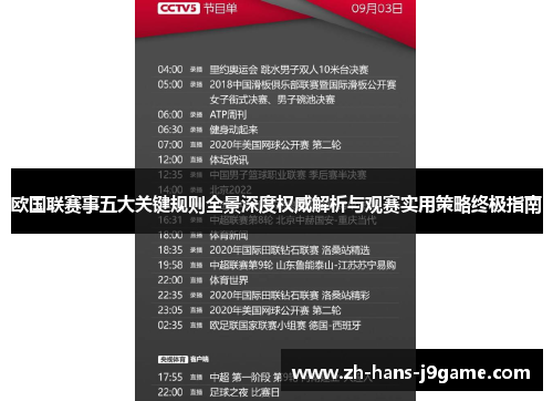 欧国联赛事五大关键规则全景深度权威解析与观赛实用策略终极指南